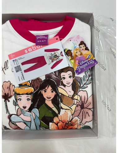 Pigiama bambina a manica lunga in cotone felpato Disney Sabor