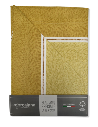 Completo lenzuola matrimoniale a fantasia in cotone AMBROSIANA special edition