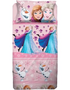 Completo lenzuola piazza singola in cotone FROZEN