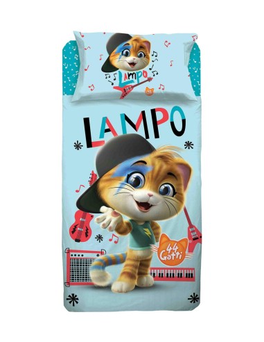 Completo lenzuola piazza singola in cotone 44 GATTI