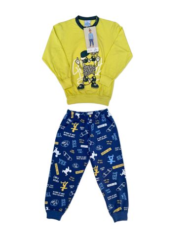 Pigiama da bambino a manica lunga in cotone GARY