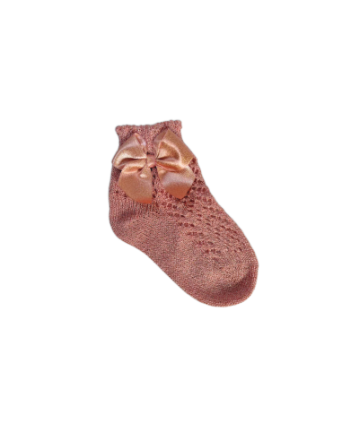 Calza corta da bambina traforata in cotone COCCOLI
