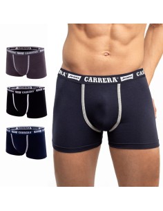 Boxer con elastico esterno in cotone elasticizzato (3...
